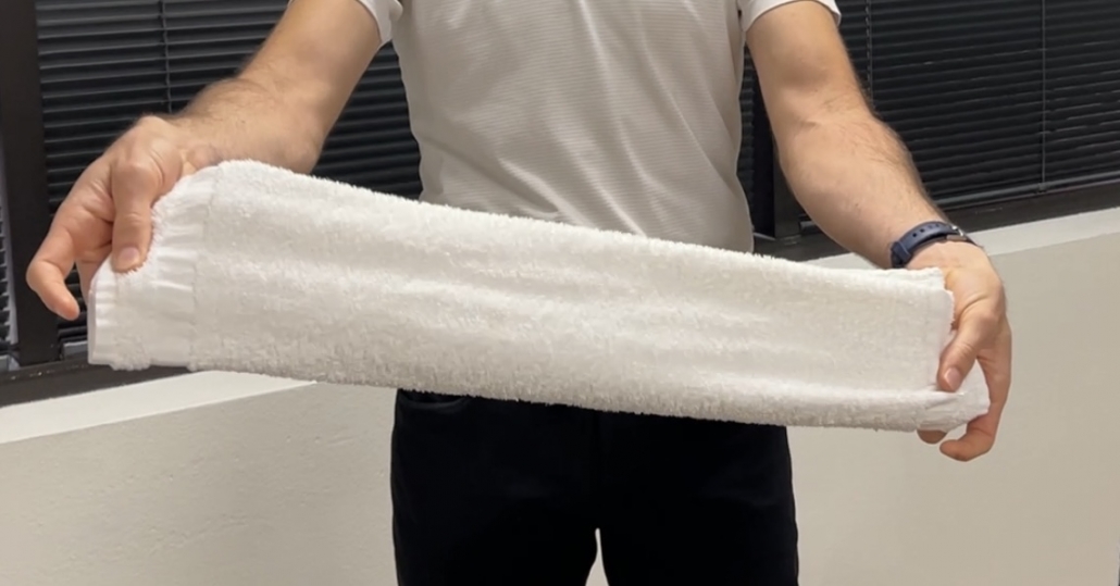 Towel Traction for neck pain